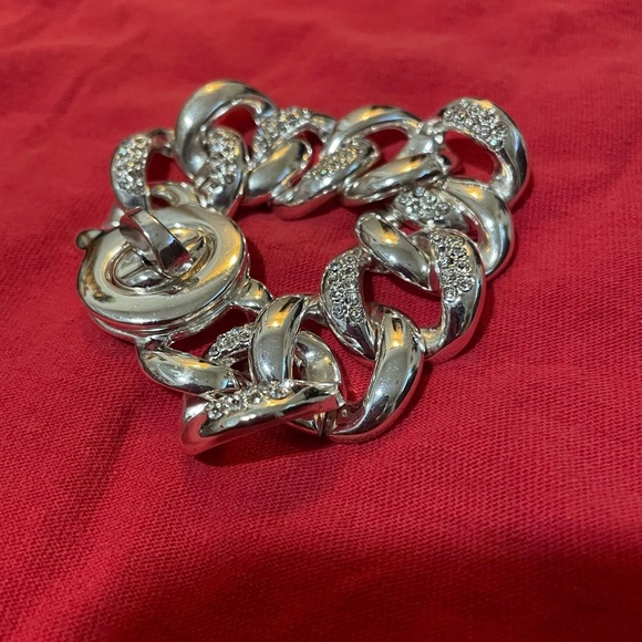 Silver Toned Bracelet with Crystal Accents - Picture 6 of 6